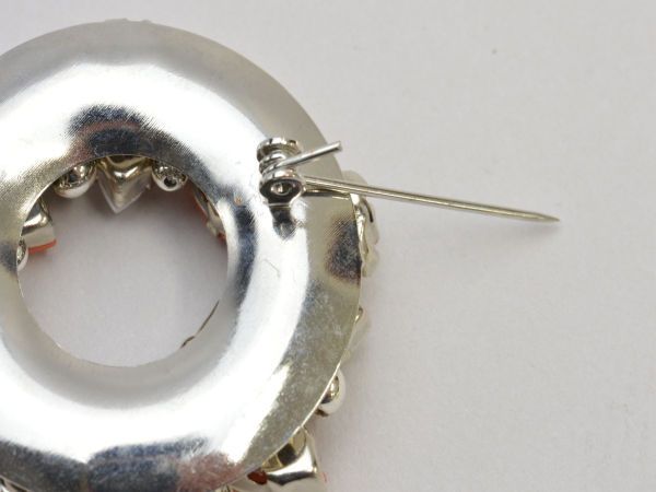 ルネ Rene ブローチ パール ビジュー ピンブローチ シルバー×ゴールド