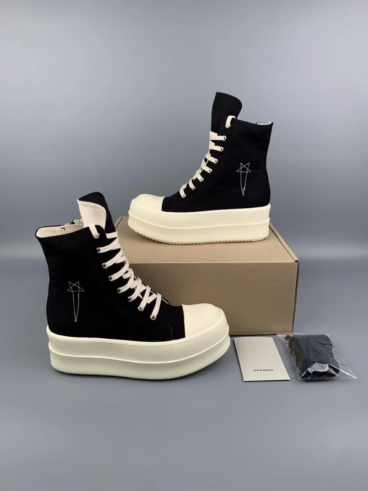 新品 RICK OWENS DRKSHDW ラモーンズ ダブルバンパー スニーカー