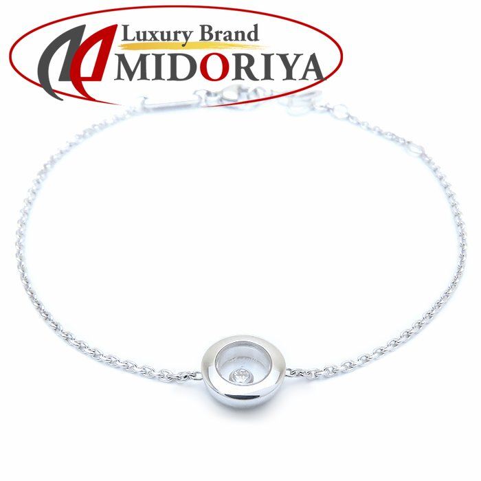 Chopard ショパール ハッピーダイヤ ブレスレット 1Pダイヤモンド 6809281 K18WG ホワイトゴールド レディース 294346 BJ