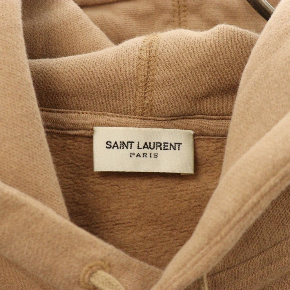 SAINT LAURENT PARIS (サンローランパリ) 19AW クラシックロゴプルオーバーパーカー ブラウン 632425 YBQZ2 -  メルカリ