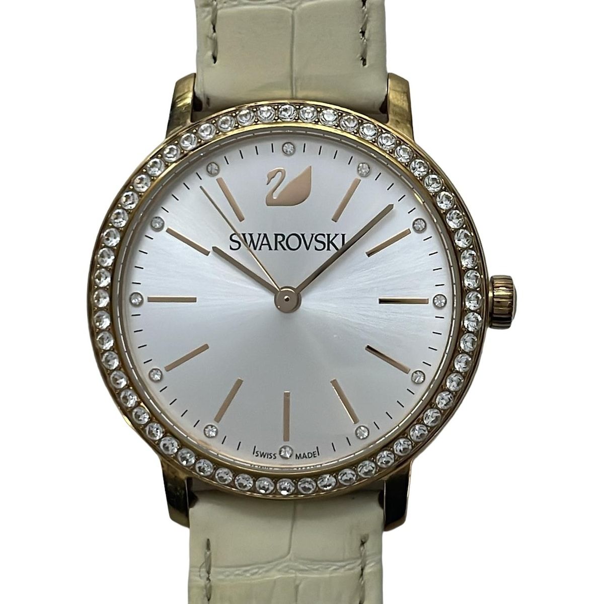 SWAROVSKI スワロフスキー 腕時計 - レディース スワロフスキークリスタルベゼル シルバー