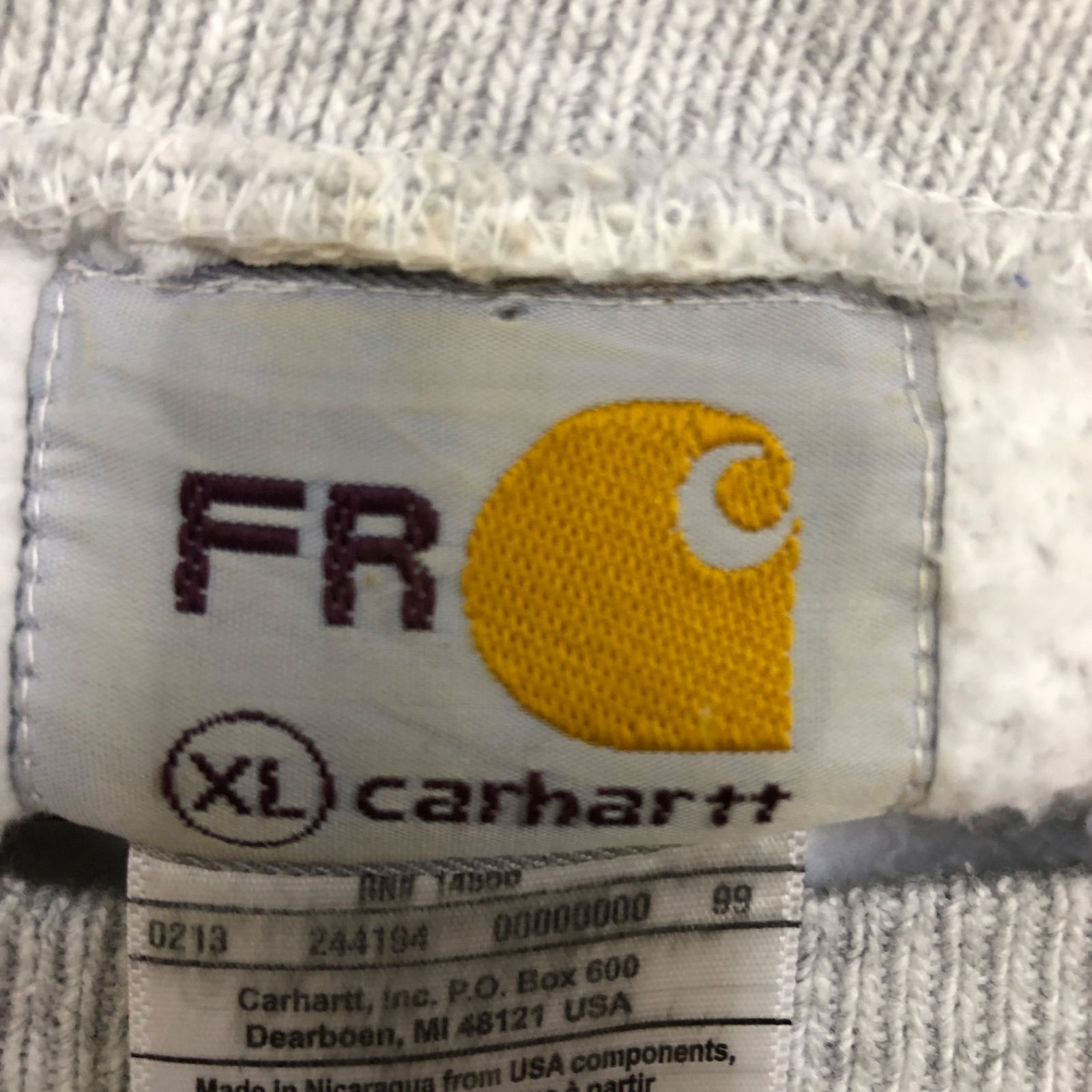 FR carhartt】カーハート/STARTER/スターター/長袖Tシャツ/ロンT/灰色/深緑/グレー/ポケットTシャツ/背中にロゴ刺繍/XLサイズ/ 長袖カットソー/丸襟/sk286 - メルカリ