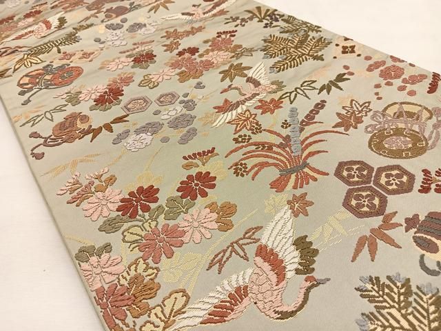 平和屋着物○訪問着 総刺繍 宝尽くし 成物 正絹 逸品 AAAT5092ck