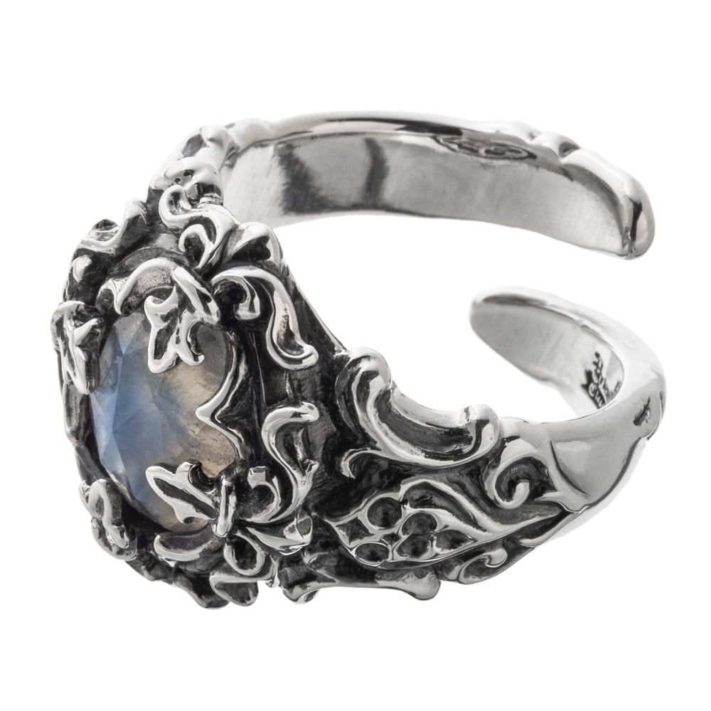 ローズカットブルームーンリング