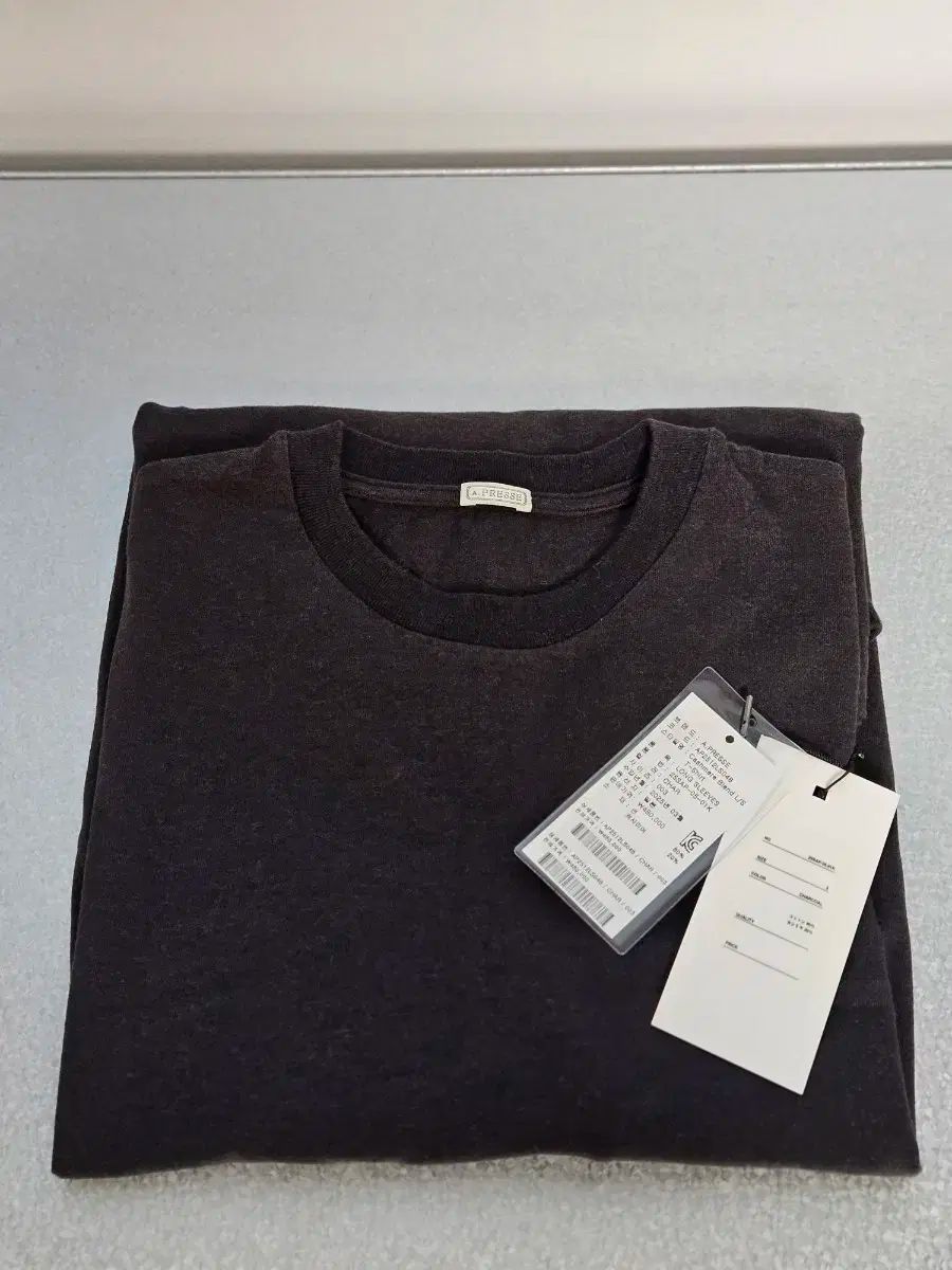 a presse apresse アプレッセ カシミア ブレンド 長袖 ロングスリーブ チャコールグレー