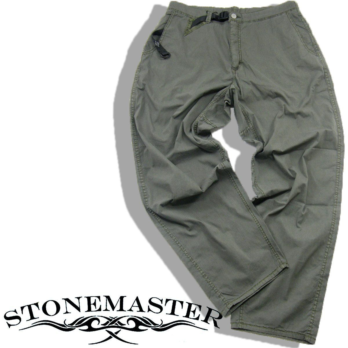 【新品】 別注 STONEMASTER × EDIFICE / ストーンマスター × エディフィスクライミング パンツ SM HYBRID PANT ストレッチ ポケッタブル アウトドア キャンプ タウンユース ガーメンドタイ 製品染め グリーンカーキ