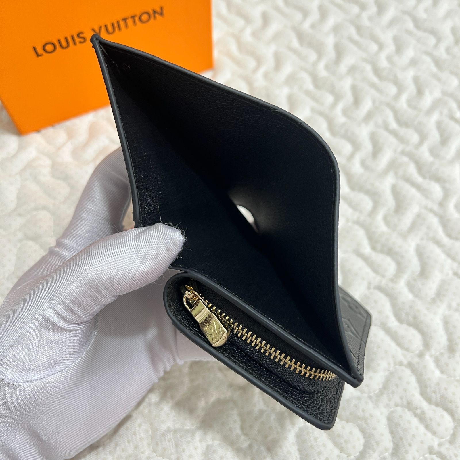 1点限り!ルイヴィトン LOUIS VUITTON ミニ財布ポルトフォイユクレア ブラック