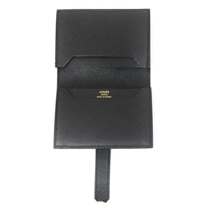 【SAランク】 エルメス HERMES ベアン カードケース エプソン (レザー) GD金具 W刻印 (2024年) カードホルダー 名刺入れ ノワール (ブラック) 正規品 極美品 中古 mbn26005 美品》HERMES べアン カードケース ノワール エルメス HERMES ベアン