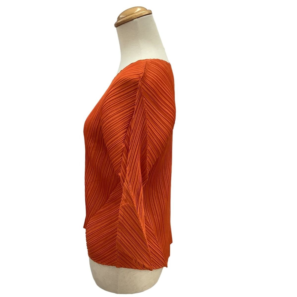 ISSEY MIYAKE イッセイミヤケ PLEATS PLEASE 変形カットソー SIZE 4 PP33-JK622 オレンジ やや傷や汚れあり ♪♪ISSEY MIYAKE イッセイミヤケ PLEATS PLEASE 変形カットソー