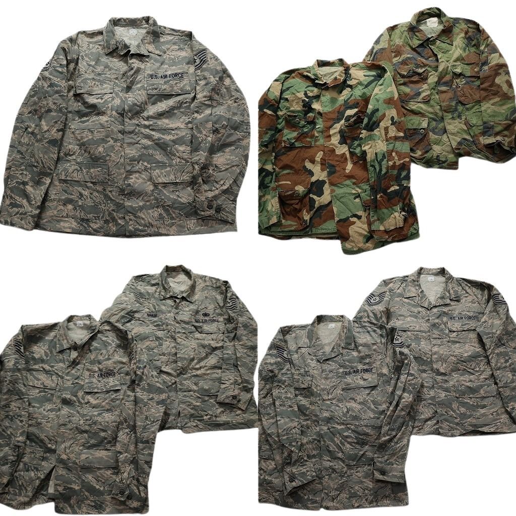 古着卸 まとめ売り 米軍実物 フィールドジャケット ミリタリー 7枚セット (メンズ XL /48 ) ウッドランド  中古 古着 MY6250