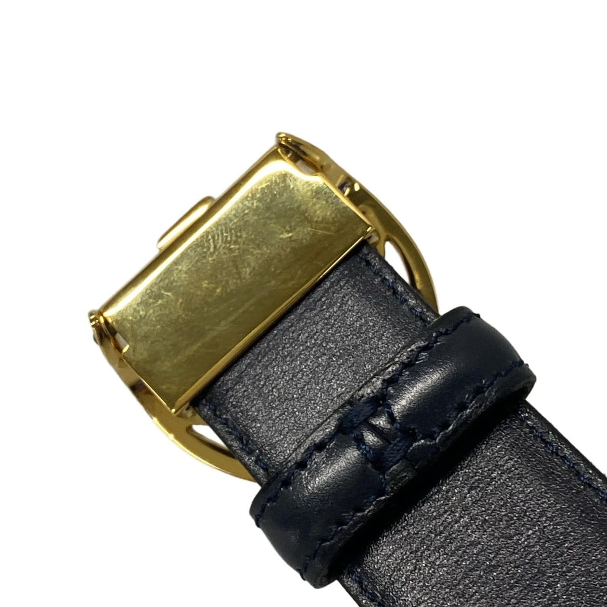 Cartier(カルティエ) ベルト - ネイビー×ゴールド×ブルー Cバックル  