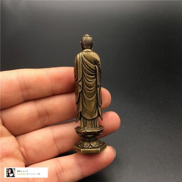 仏教美術 仏像 釈迦牟尼立像仏 小仏像 銅製 銅器 - メルカリ