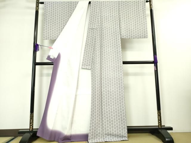 平和屋本店□極上 洗える最高級着物 ＜英＞はなぶさ謹製 小紋 麻の葉