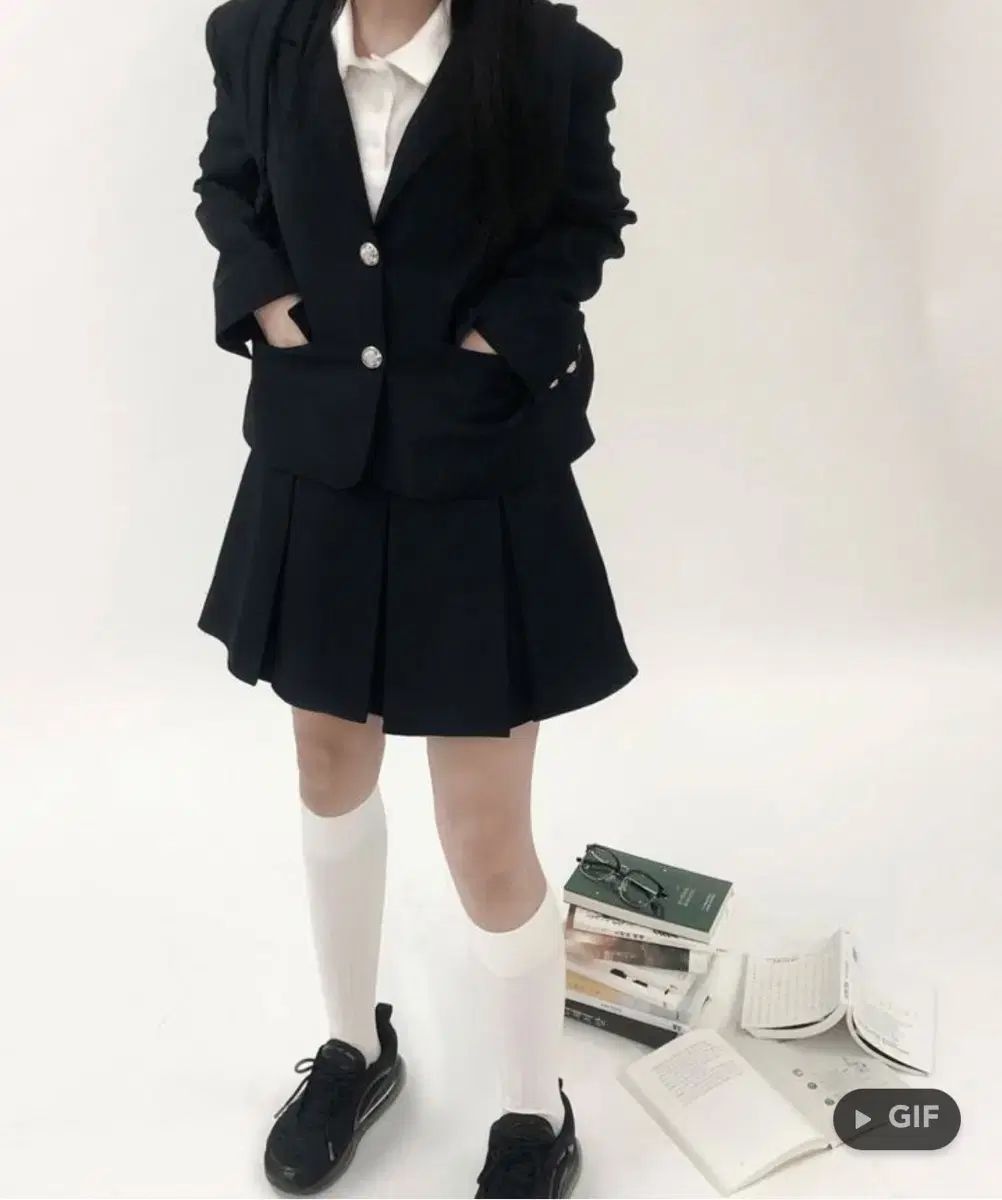 ティー ジュー メン チェヨン 2Way 芝 プレッピー セットアップ