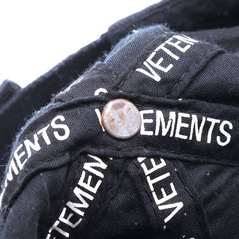 VETEMENTS (ヴェトモン) 17AW EURO CAP ユーロキャップ 帽子 ブラック