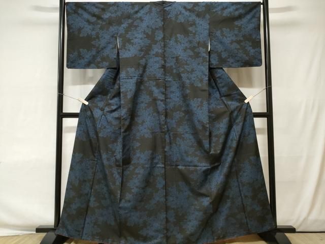 平和屋着物■本場大島紬　7マルキ　菱取り草花文　正絹　逸品　未使用　AAAJ6604Aex 平和屋着物○本場大島紬 カタス7マルキ 草花文 正絹 逸品 AABA4839ck 着物