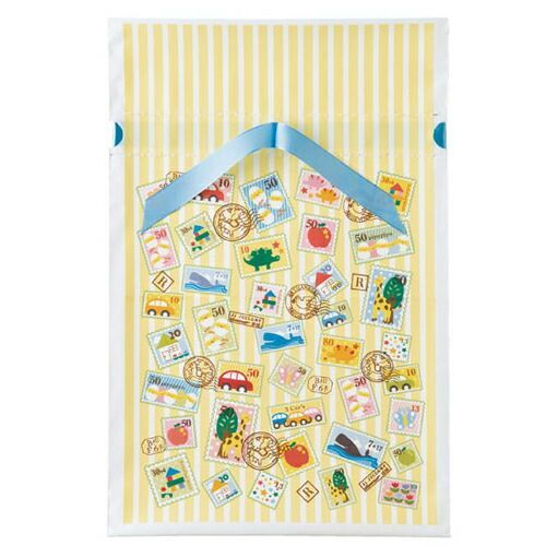 プチスタンプ リボン付きギフトバッグ 31×48 36.5 ×底マチ8 10枚 61-261-2-2