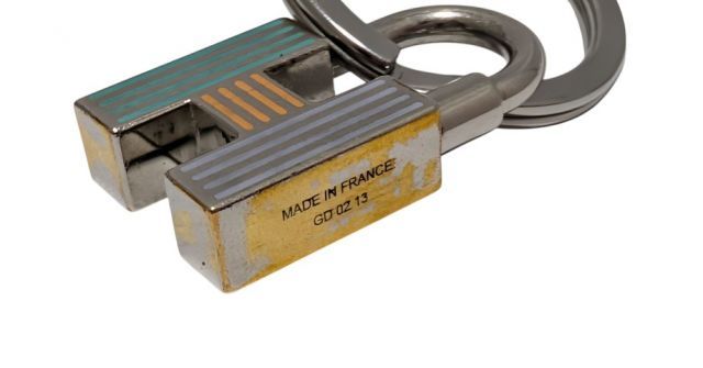 エルメス カデナ キーリング クイズ レインボー Hロゴ パラジウム