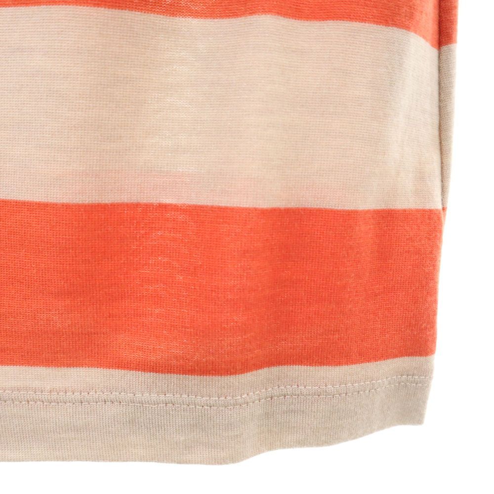 未使用 バーバリーロンドン 三陽商会 日本製 ボーダー 半袖 ボートネック カットソー 2 オレンジ系 BURBERRY LONDON タグ付き レディース 未使用 バーバリーロンドン 三陽商会 日本製 ボーダー 半袖 ボート