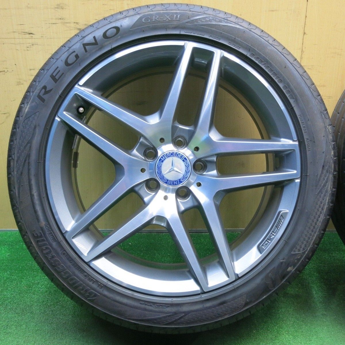夏セール開催中！ バリ溝 9.5分 ベンツ Sクラス W222 純正 AMG 245 45R19 275 40R19 ブリヂストン GR-X2 ピレリ PZERO PCD112 5030901NJノ