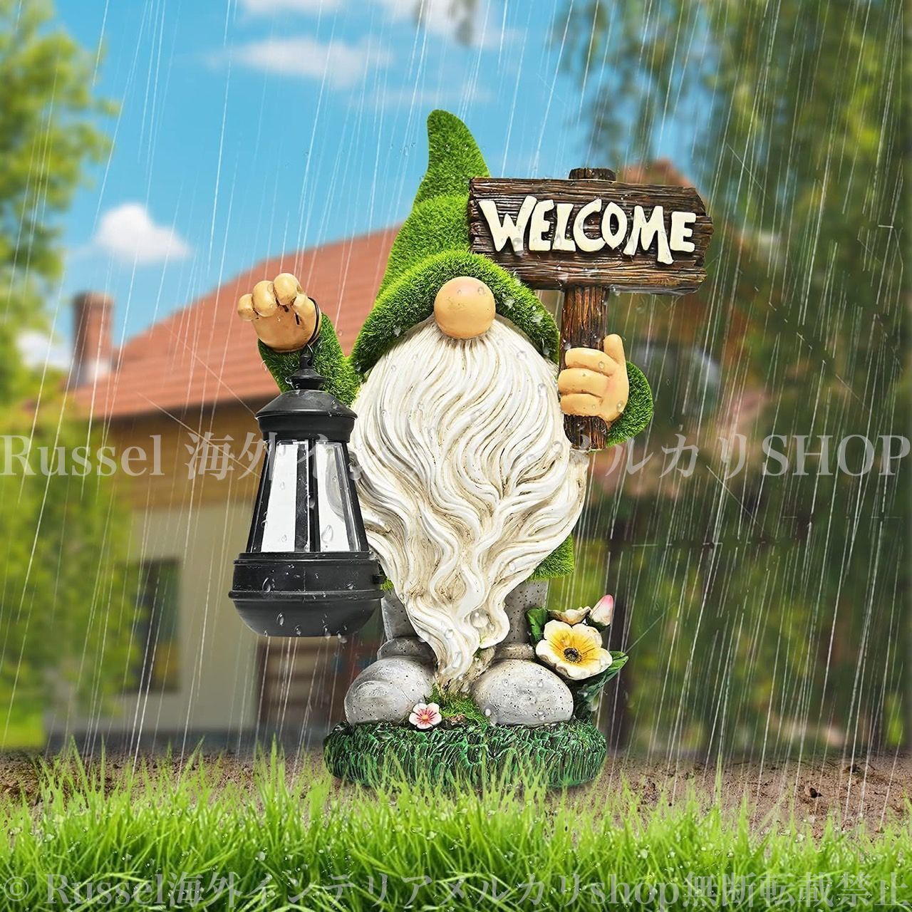 【人気商品】【Russel】ガーデンライト 少女 置物 ガーデニング オブジェ 楽天市場】ガーデンライト ガーデニングオブジェソーラーLED