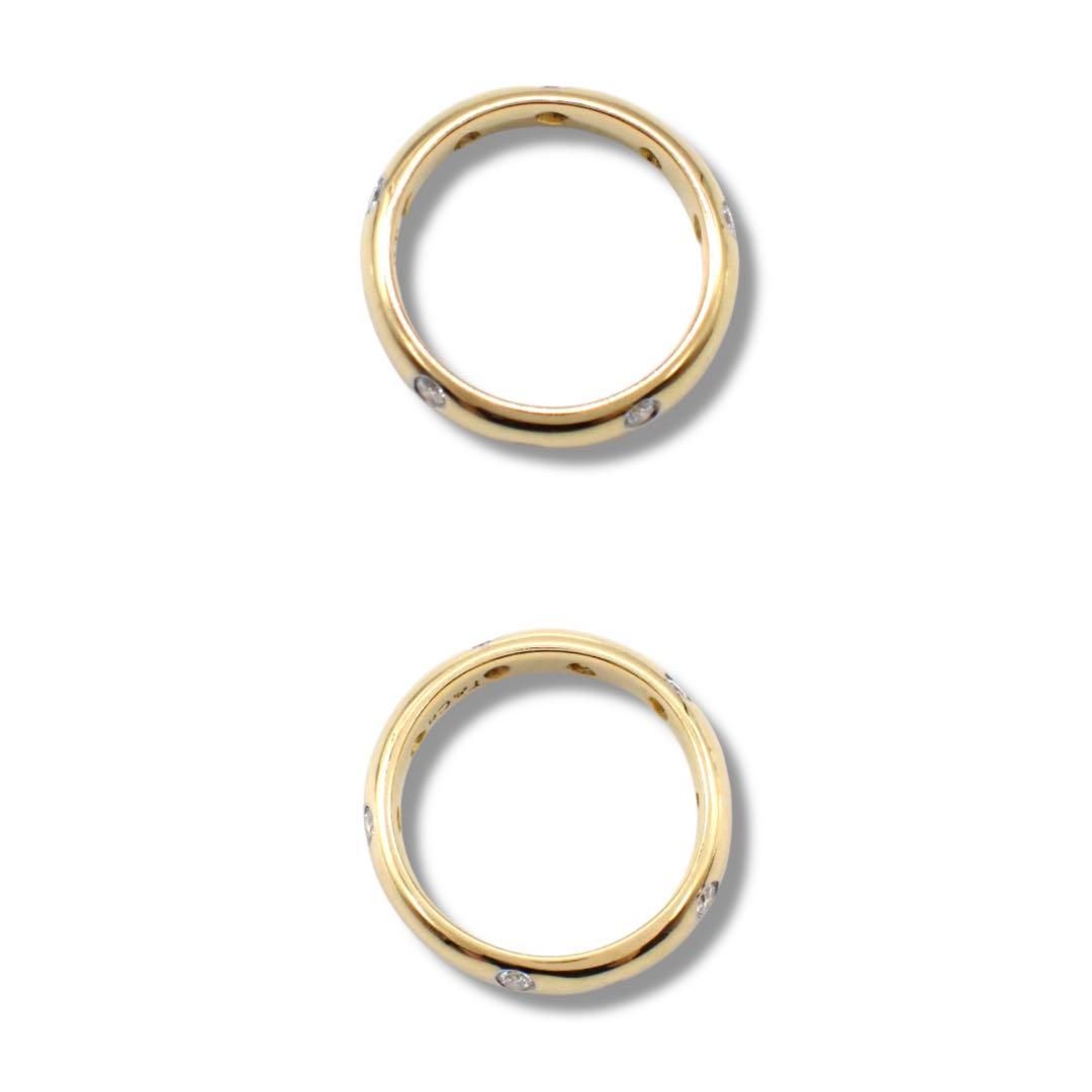 ティファニー 8号 ドッツ リング ダイヤ 750 Pt950 YG 3941 - メルカリ