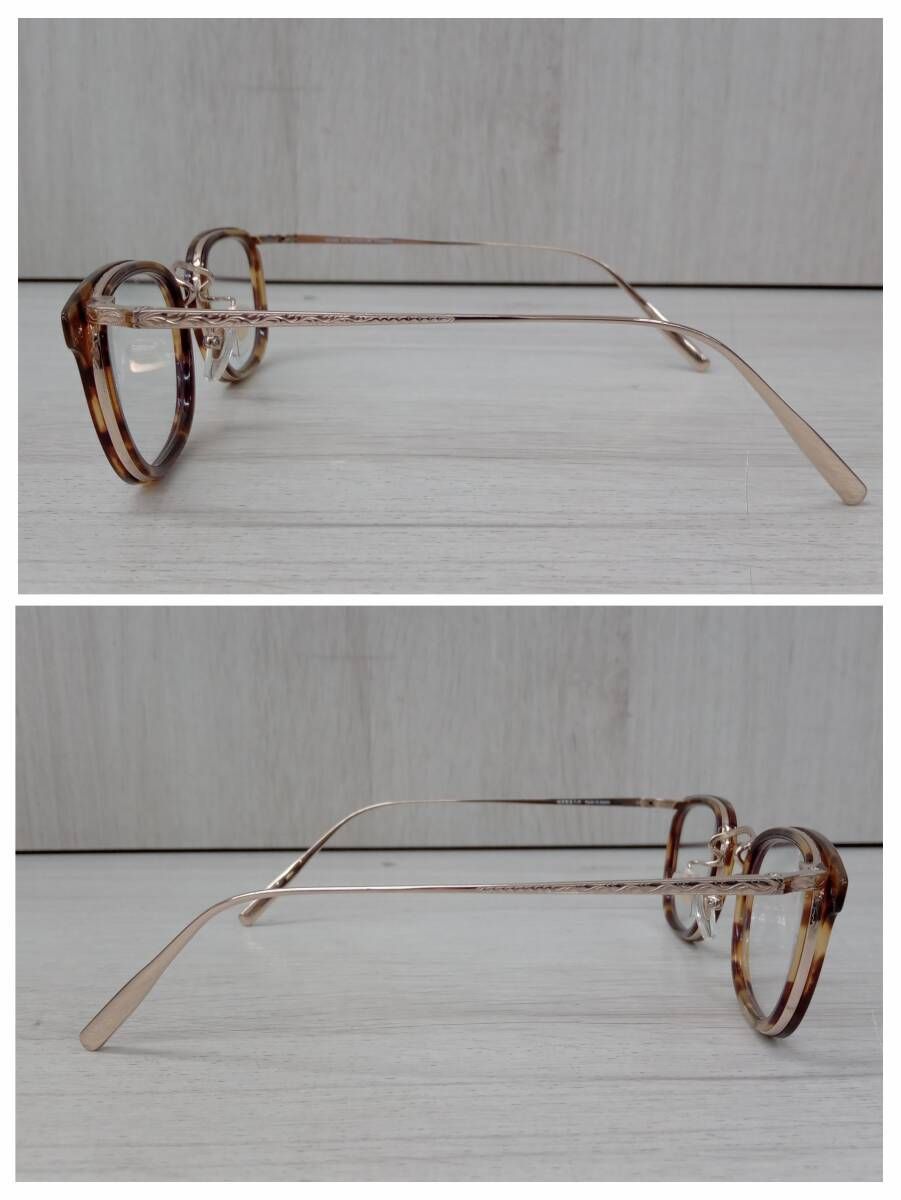 越前國甚六作|エチゼンコクジンロクサク|アイウェア|EZ002|49□23-140|DEMI×GOLD|ゴールド系