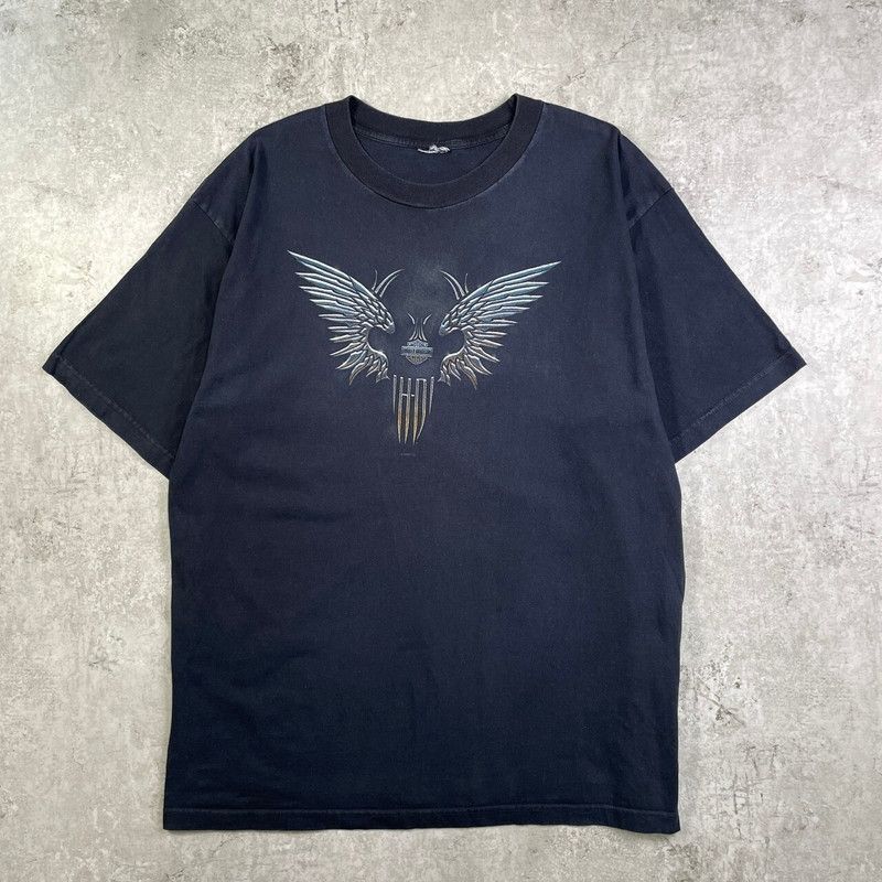 00年代 Harley-Davidson ハーレーダビッドソン ロゴプリントT