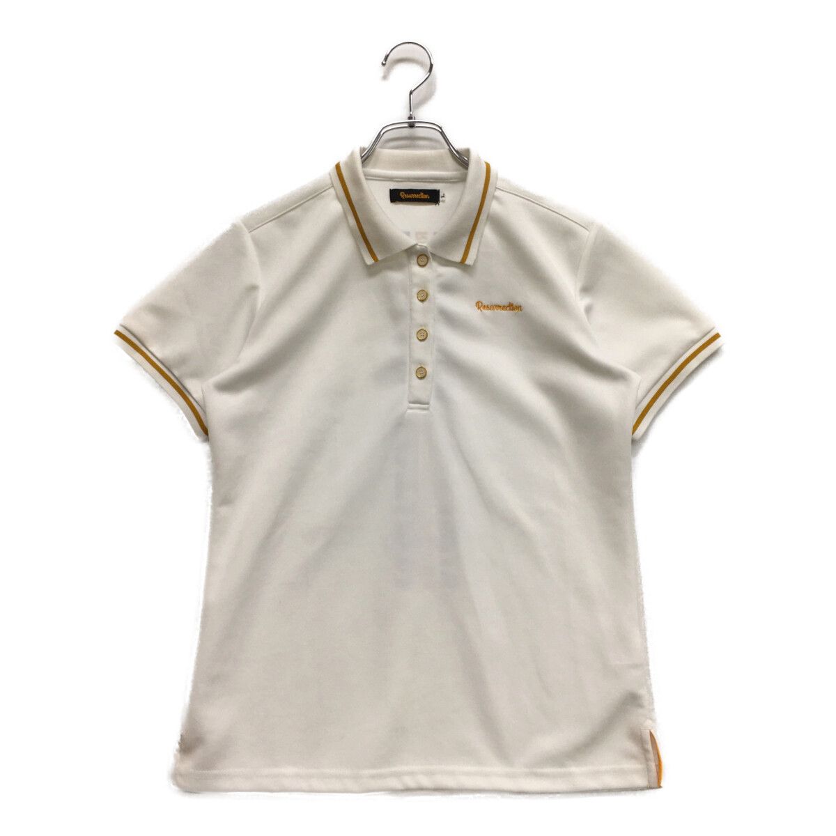 coco 中古 レザレクション Resurrection レディース 半袖ポロシャツ L 白 ホワイト バックロゴ 中古 レディース レザレクション Resurrection 半袖ポロシャツ L