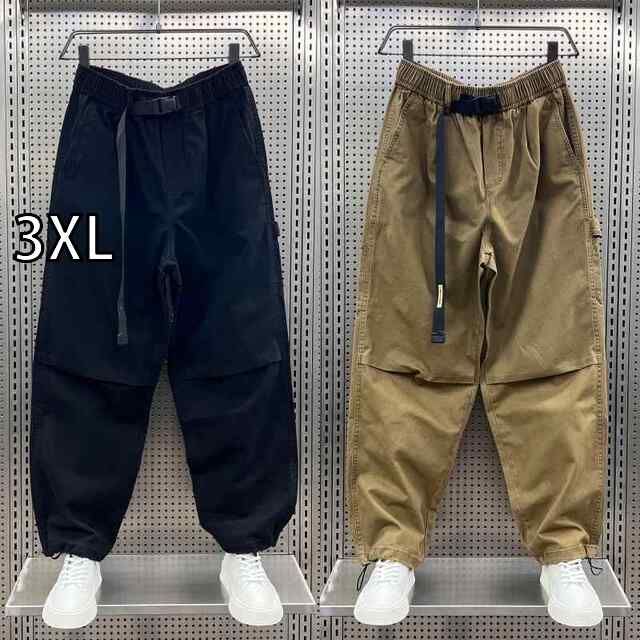 [3XL]秋冬 メンズ  服 シンプル ファッション オシャレ 大人 かっこいい 大きいサイズ ストリート 紳士服 パンツ 無地 ワイド レッグ カジュアル
