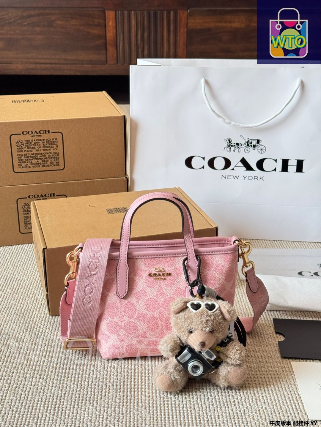 【COACH】新品未使用タグ有り.シティミニトートバッグ.パウダーピンク 今日特価】COACH コーチ シティシリーズミニトートバッグ