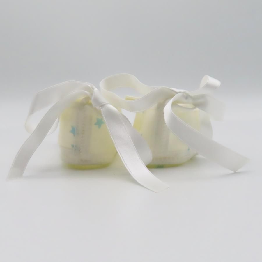 S11 babyDior ベビーディオール スター|天使柄 リボン付きキャンバス ファーストシューズ|靴下2点セット サイズ11 サイズ9 ホワイト|ピンク STEELWINDOWSANDDOORS_COM