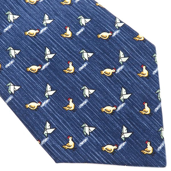 oritto　極美品　エルメス　ネクタイ　ハート柄　ジャガード　ネイビー oritto様専用 極美品 エルメス ネクタイ ハート柄 ジャガード