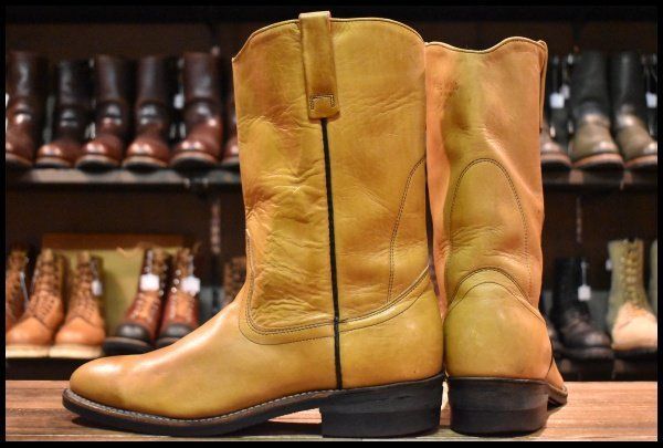  11 5 D 旧羽タグ 78年 レッドウィング 1474 ペコス ライトブラウン 茶 1155 プルオン ブーツ redwing pecos FI 382 ワークブーツ ブーツ 革靴