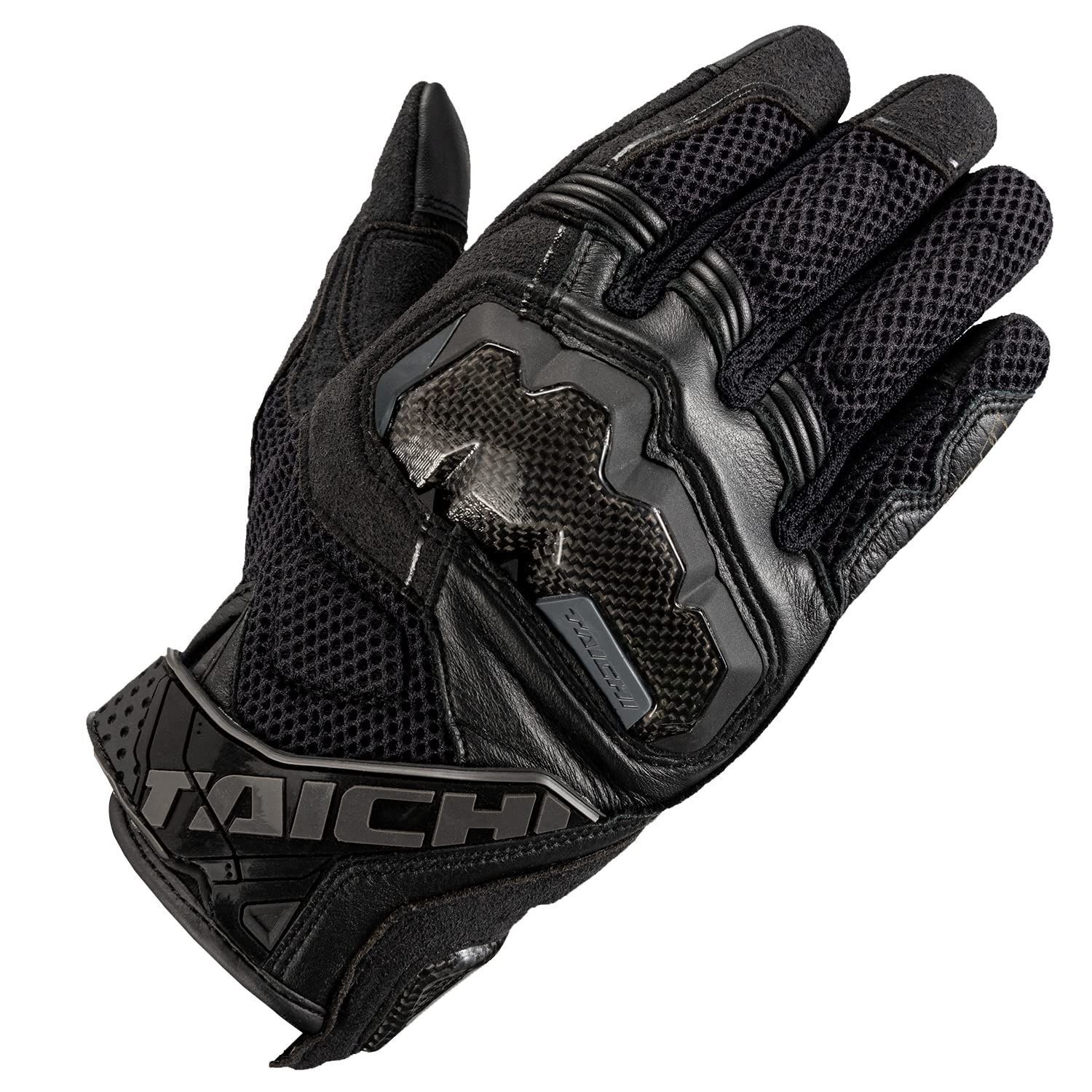 RSタイチ RS TAICHI バイク用 春夏 通気性 タッチパネル対応 プロテクター内蔵 WRX エアーグローブ RST464 BLACK S