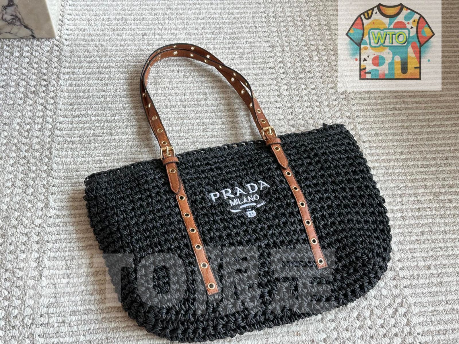 今日 Prada Straw Bag プラダ ストローバッグ -WTO輸入2