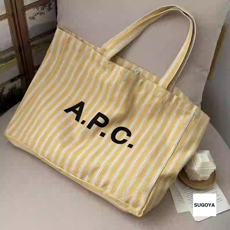 新品未使用 A.P.C. アーペーセー トートバッグ エコバッグ ショルダーバッグ ショッピングバッグ レディースバッグ 通勤 通学 日常用 軽量  大容量 布製 - メルカリ