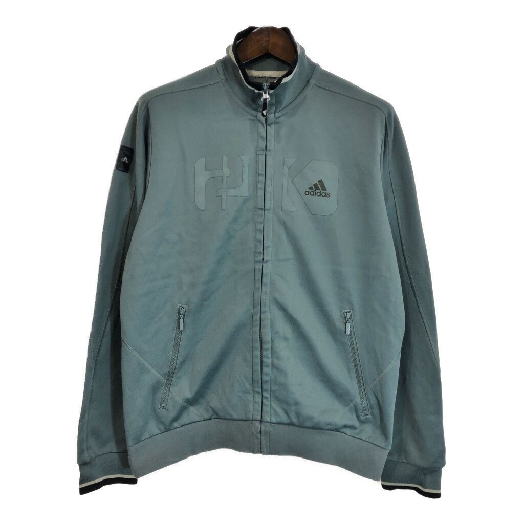 00年代 adidas アディダス トラックジャケット スポーツ セージグリーン (メンズ L相当) 中古 古着 T0715