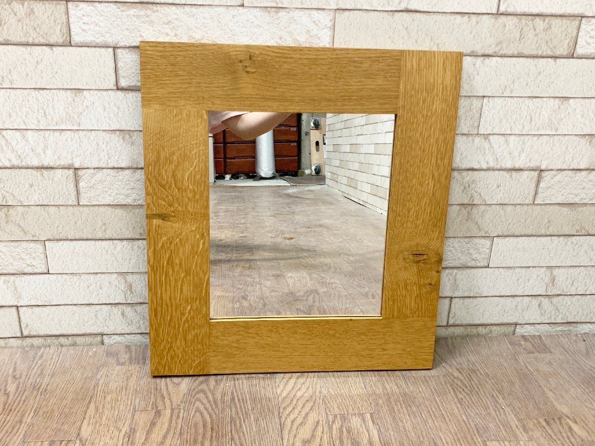 飛騨産業 HIDA キツツキ 森のことば ウォールミラー SN615 鏡 ミラー 壁掛け 木製 オーク材 ヴィンテージ 節入り 畑1070