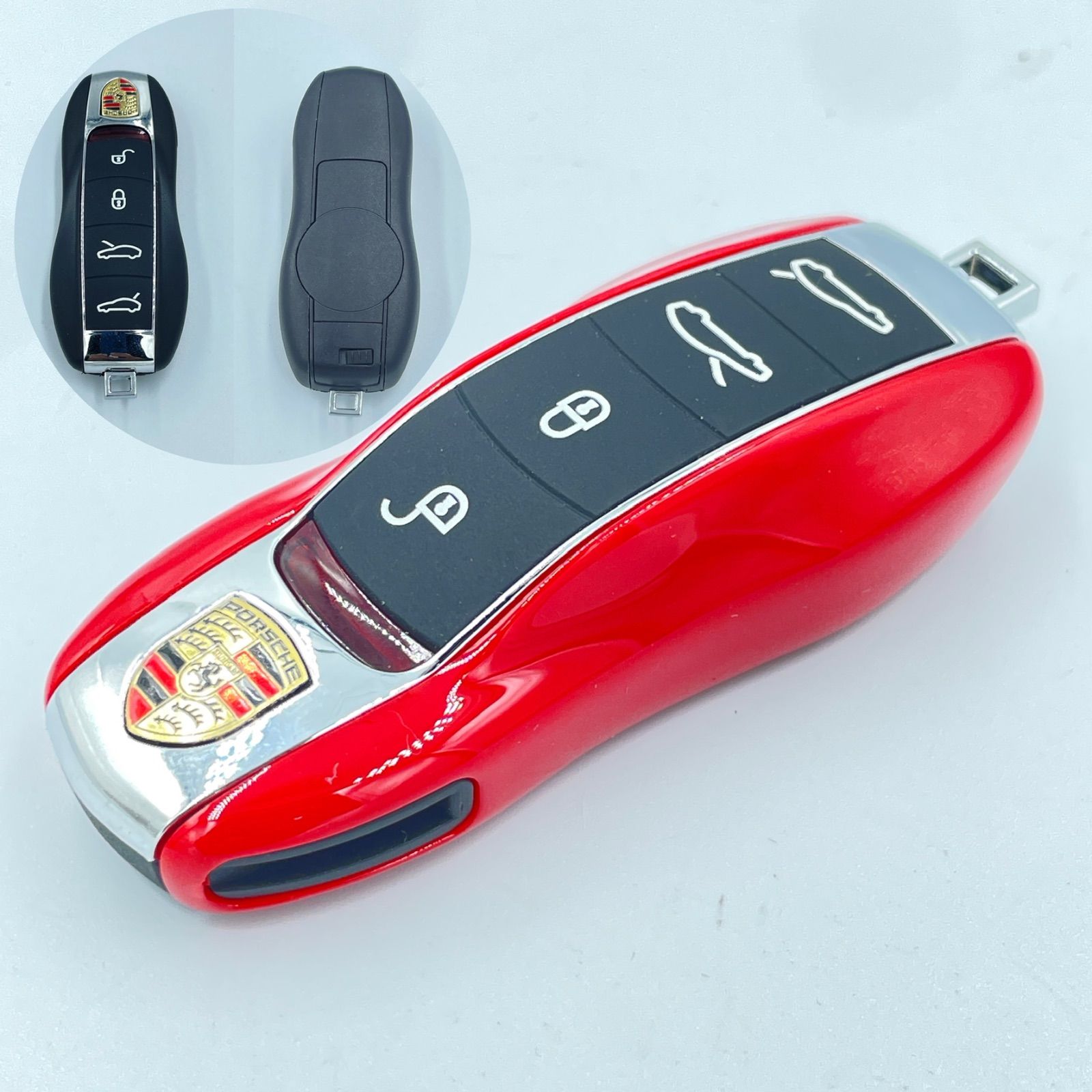 Porsche 車両キー用カバー 赤 Porsche 車両キー用カバー 赤 【公式通販】