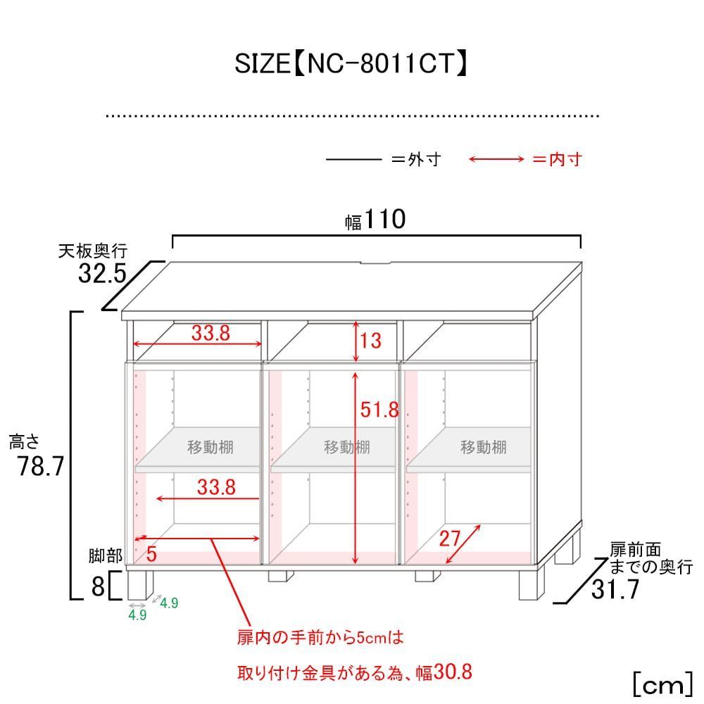 特価セール】マルチキャビネット3列2段 CTtype/カウンター NC-C