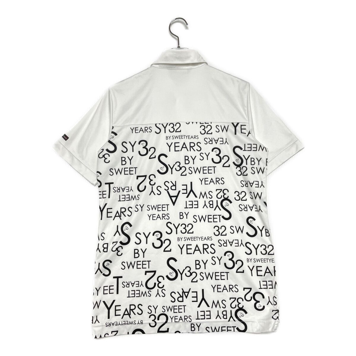 SY32 BY SWEET YEARS - coco 中古 エスワイサーティトゥバイスィートイヤーズ SY32 by SWEET YEARS メンズ 半袖ポロシャツ M ホワイト ロゴ柄 中古 メンズ エスワイサーティトゥバイスィートイヤーズ SY32 by
