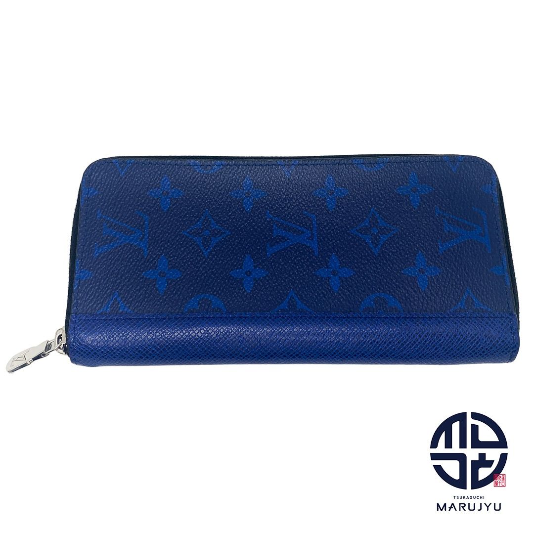 LOUIS VUITTON ルイヴィトン タイガラマ×モノグラムエクリプス ジッピーウォレット ヴェルティカル M30447 コバルト ブルー系 青 長財布 サイフ ブランド メンズ