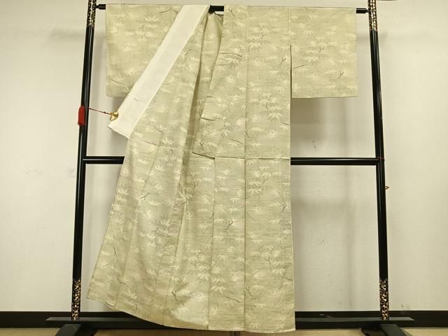 平和屋着物▽上質な紬　単衣　枝葉文　正絹　逸品　AAAW1382fy 平和屋着物▽上質な紬 単衣 枝葉文 正絹 逸品 AAAW1382fy - メルカリ