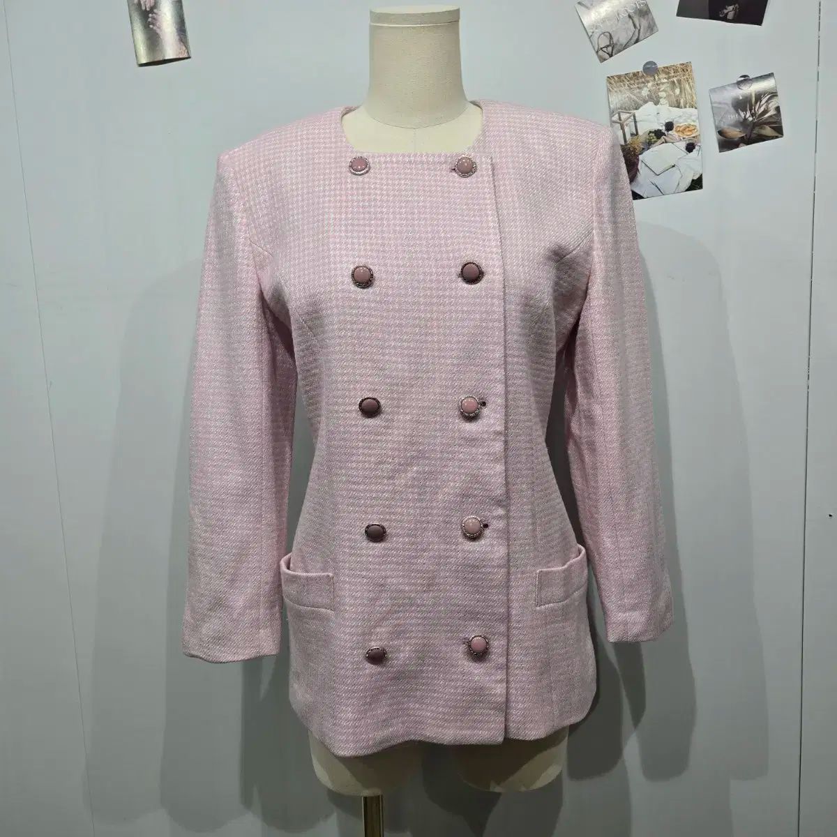 Courreges クレージュ ジャケット スーツ マイ セットアップ ブレザー ウール ピンク