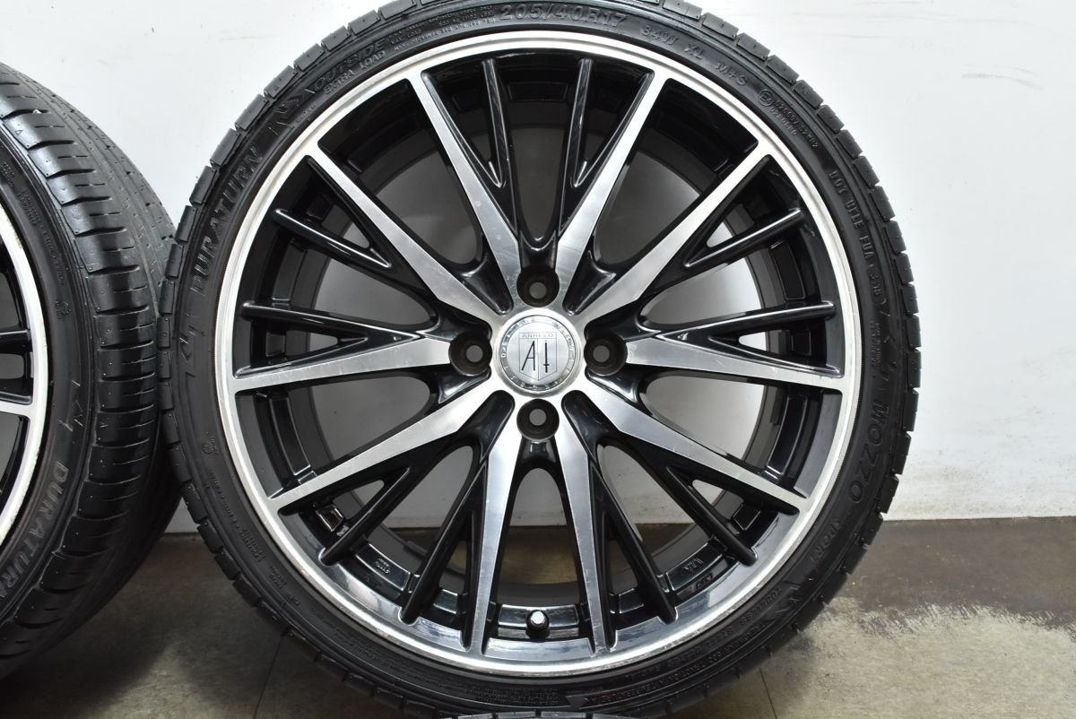 エレガント ドレスアップ用に アネーロコラソン CHARMANT 17in 7J 42 デュラターン MOZZO SPORT 205|40R17 アクア ヴィッツ bB フィット デミオ
