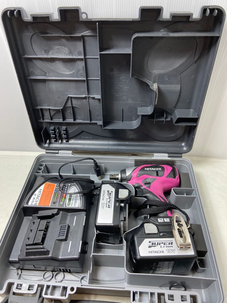 ΦΦHITACHI 日立 18V コードレスインパクトレンチ WR18DBDL ショッキングピンク