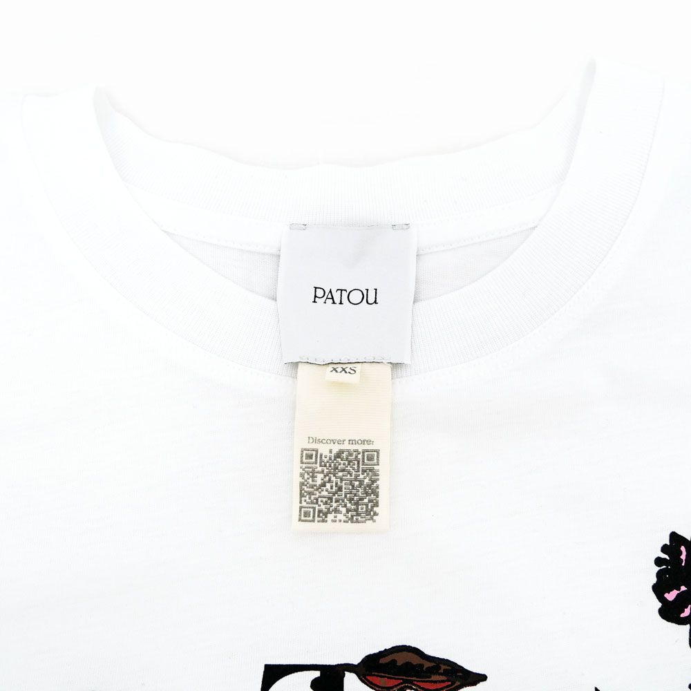 名東】パトゥ Tシャツ ロゴ ホワイト 白 サイズXXS レディース