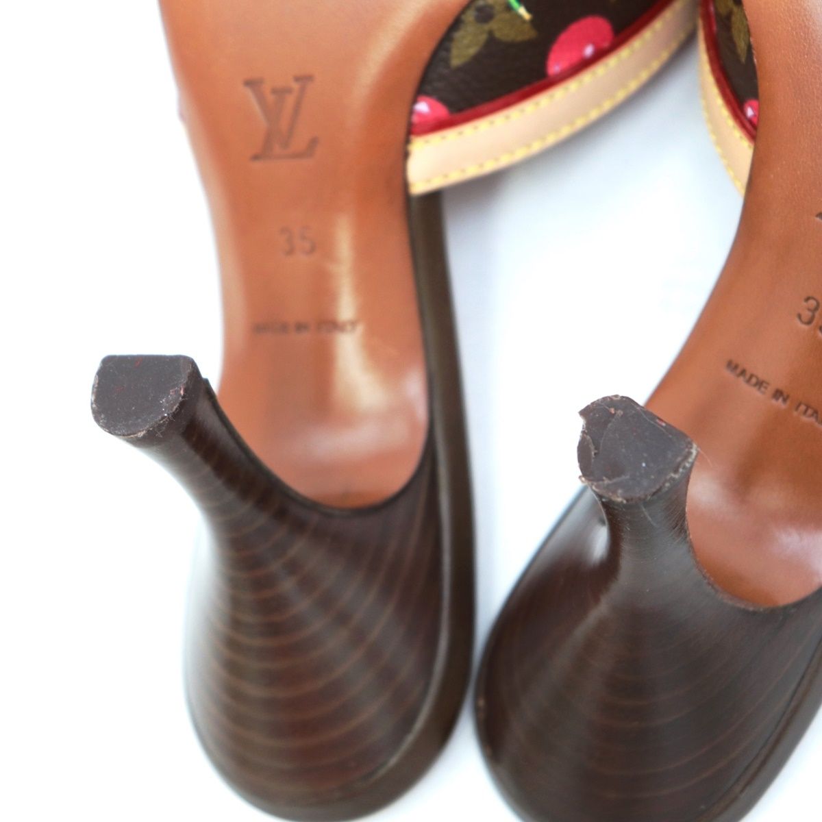 ルイヴィトン 村上隆 サンダル チェリー 24.5cm 37.5
