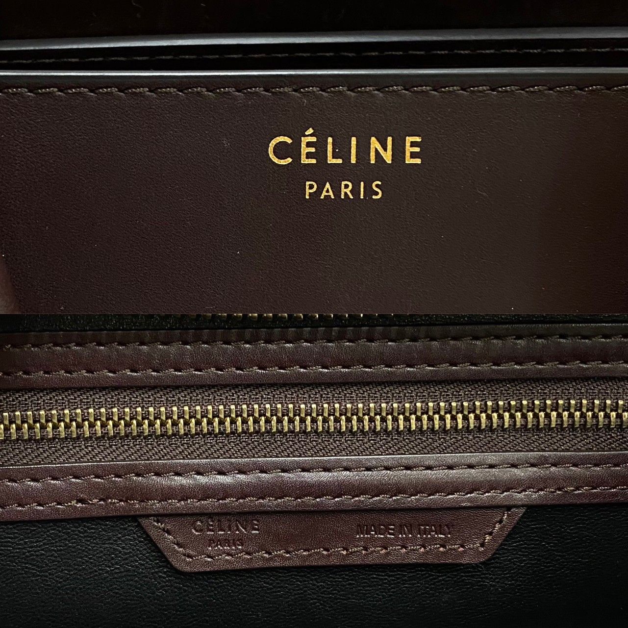 極 美品 CELINE セリーヌ ラゲージ マイクロショッパー レザー本革 